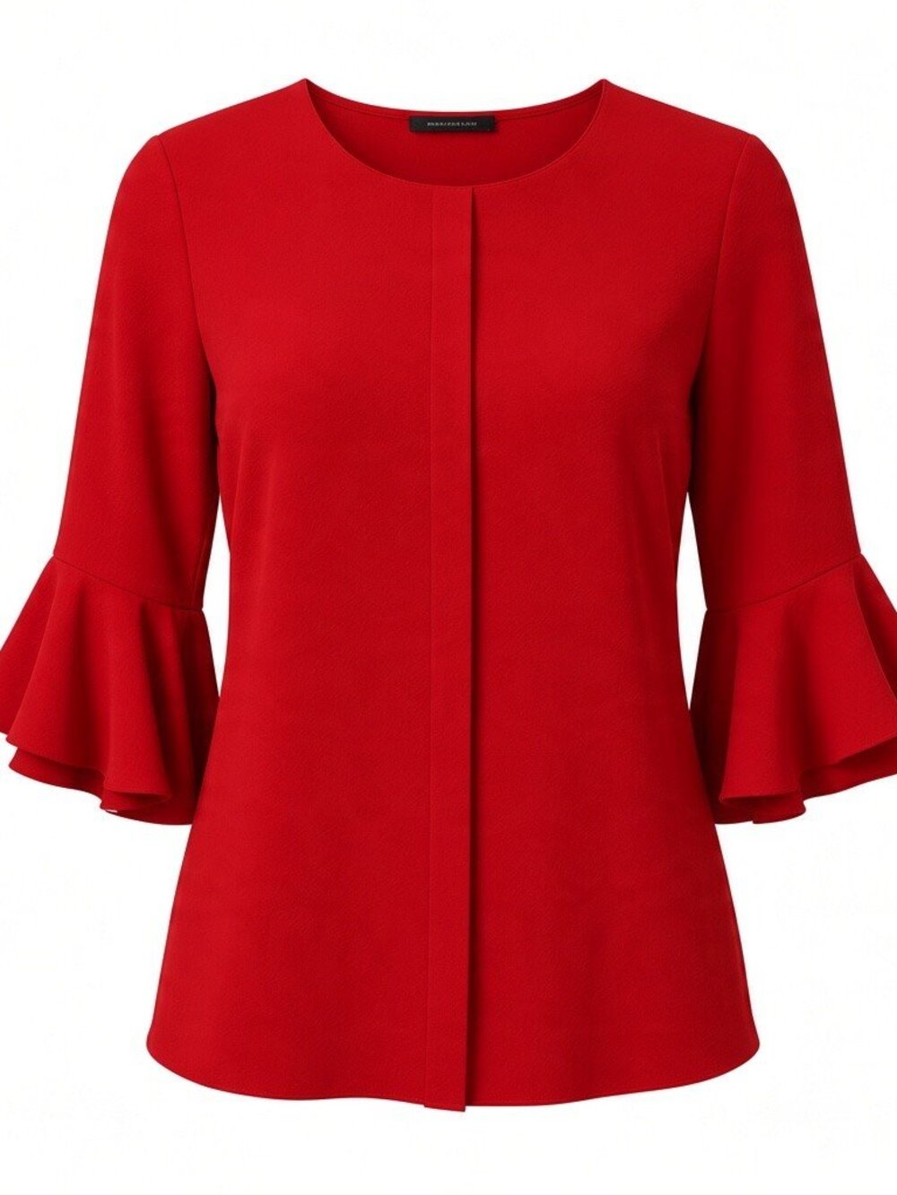 Pink Tartan Red Flare 3/4 Sleeve Pleated Blouse Size 4